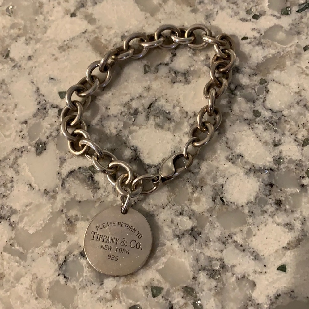 Tiffany & Co. silver round tag bracelet